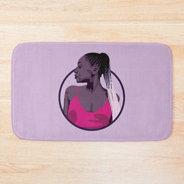 Item preview, Black Woman with Braids | Nova - Pink & Purple designed and sold by ladyfacecreates.