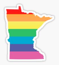 rainbow minnesota Sticker