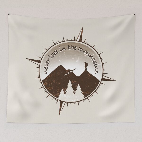 Item preview, Never Lost In The Mountains - Brown 02 designed and sold by serenaking.