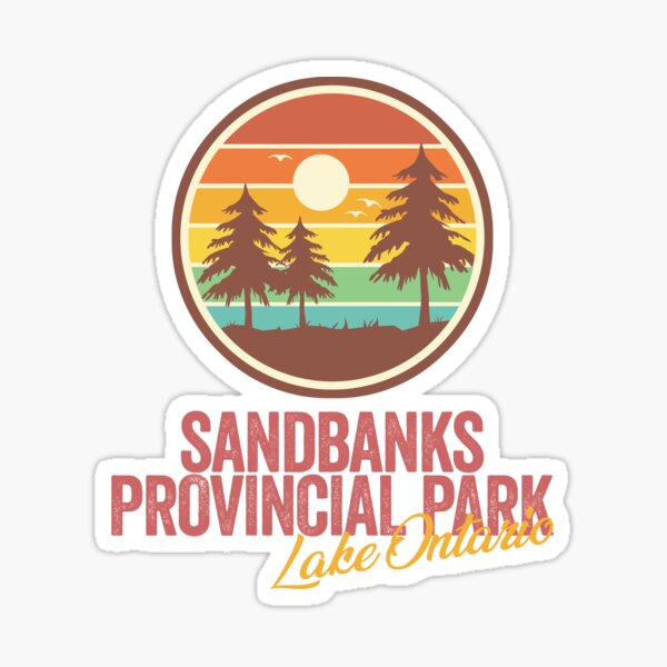 Item preview, Sandbanks Provincial Park Beach Ontario Canada Retro Sunset designed and sold by Munchy Codex.