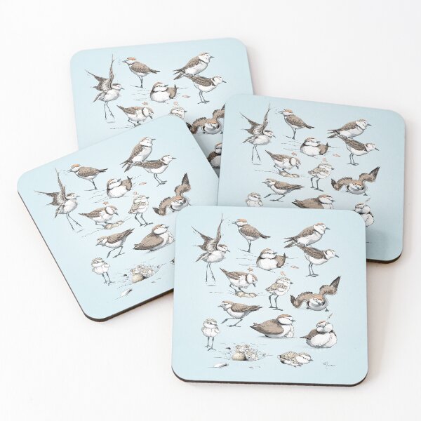 Item preview, Plover family - Blue back ground designed and sold by Maudeux.