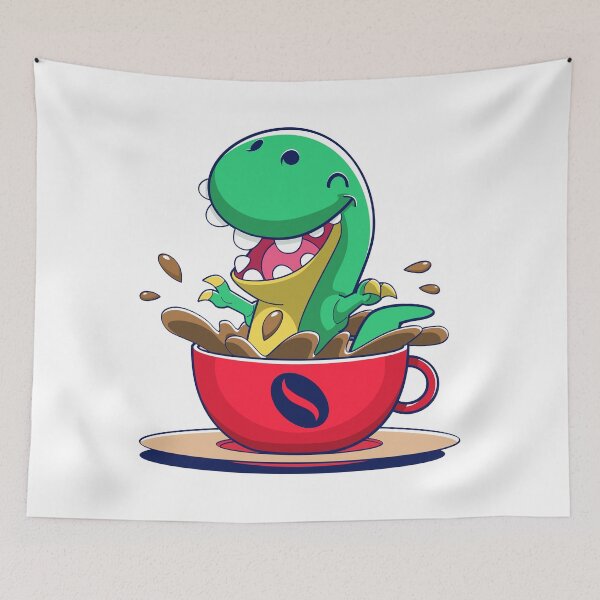 Item preview, pictures of dinosaurs dino coffee happy gift designed and sold by GOOD-TIME.