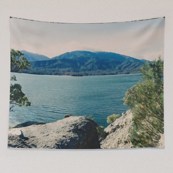 Item preview, Landscape Lake Water Rocks Mountains Hills  designed and sold by DanielCarvalho2.