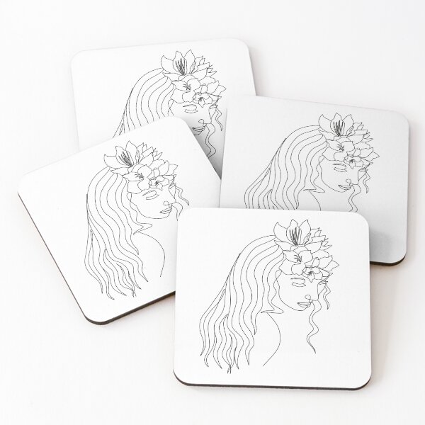 Item preview, Woman face with flowers . Line art female. Abstract face with flowers. Scandinavian print, Nordic, Trendy print, Styled, Scandinavian art, Modern art, Wall art, Print, Minimalistic, Modern Poste designed and sold by Nina Velychko.