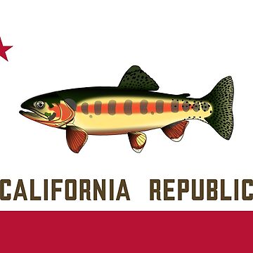 Imagen de la obra Bandera del estado de la trucha dorada de California de downbubble17