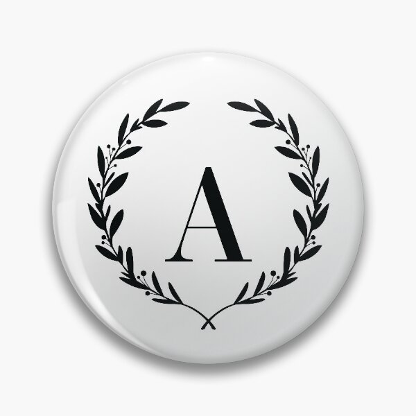 Item preview, Letter A, Laurel wreath monogram A, Initial A, Laurel frame with letter A designed and sold by KateBilous.
