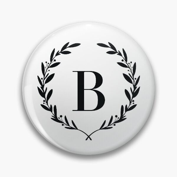 Item preview, Letter B, Laurel wreath monogram B, Initial B, Laurel frame with letter B designed and sold by KateBilous.