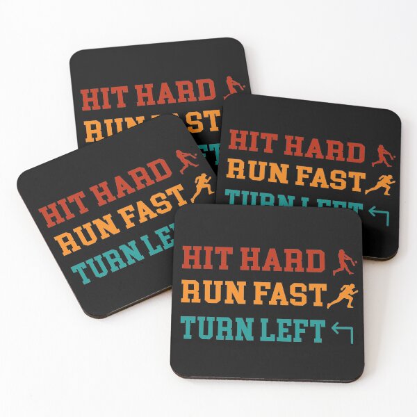 Item preview, hit hard trun fast turn left, baseball quote designed and sold by PRINTED ..