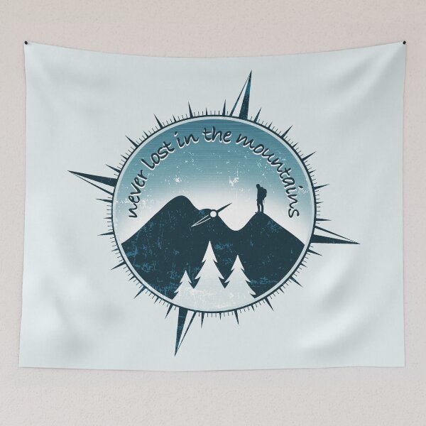 Item preview, Never Lost In The Mountains - GreyBlue 02 designed and sold by serenaking.