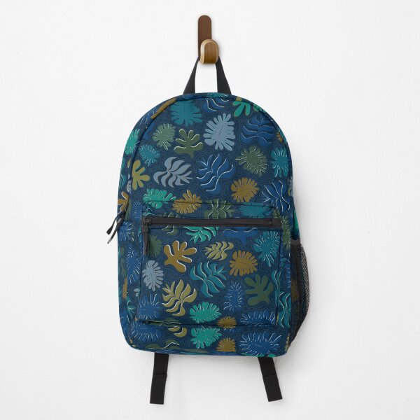 Item preview, Moody Hawaii, Quilted: Deep blues, wavy quilted water lines designed and sold by cleolovescolor.