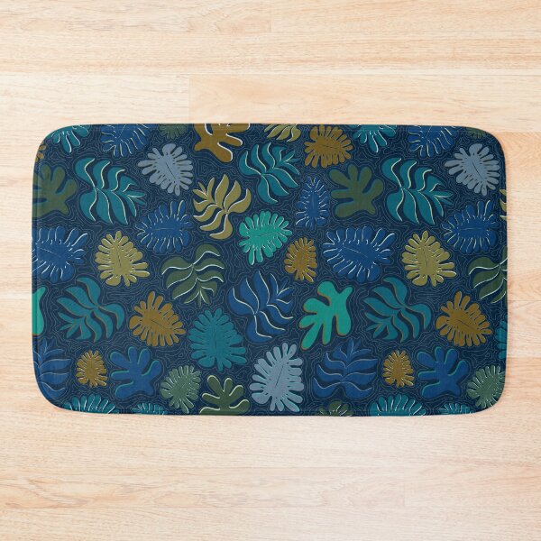 Item preview, Moody Hawaii, Quilted: Deep blues, wavy quilted water lines designed and sold by cleolovescolor.