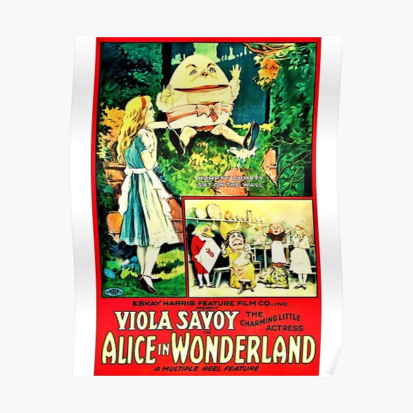 Alice In Wonderland Humpty Dumpty Cheshire Cat 1915 Silent Film