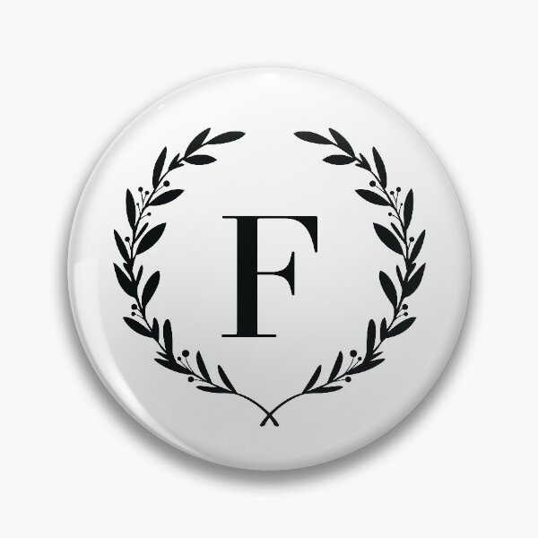 Item preview, Letter F, Laurel wreath monogram F, Initial F, Laurel frame with letter F designed and sold by KateBilous.