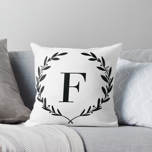 Item preview, Letter F, Laurel wreath monogram F, Initial F, Laurel frame with letter F designed and sold by KateBilous.