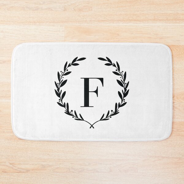 Item preview, Letter F, Laurel wreath monogram F, Initial F, Laurel frame with letter F designed and sold by KateBilous.