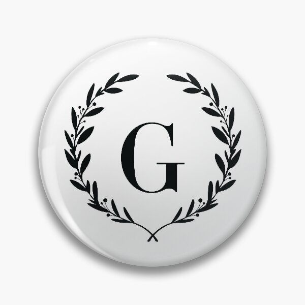 Item preview, Letter G, Laurel wreath monogram G, Initial G, Laurel frame with letter G designed and sold by KateBilous.