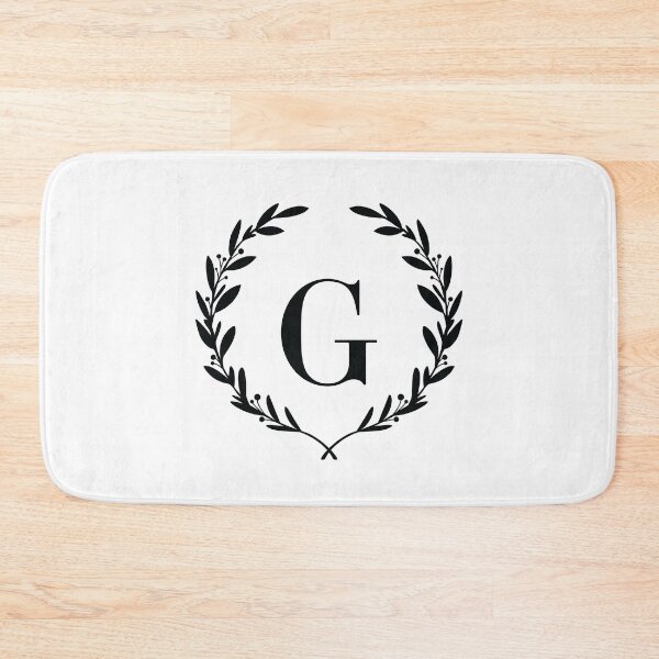 Item preview, Letter G, Laurel wreath monogram G, Initial G, Laurel frame with letter G designed and sold by KateBilous.