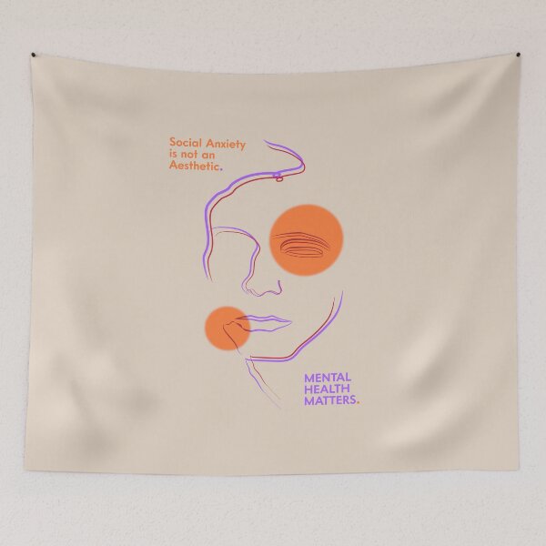 Item preview, Social Anxiety is not an Aesthetic - Mental Health Matters designed and sold by Non-Believer.