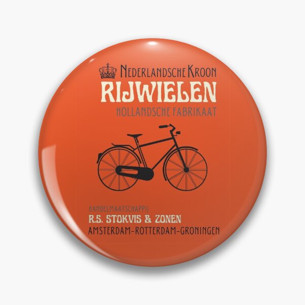 Item preview, Vintage Dutch Bicycle Poster Rijwielen Nederlandsche Kroon Orange Holland designed and sold by vle707.
