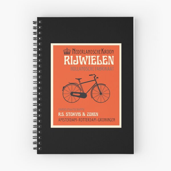 Item preview, Vintage Dutch Bicycle Poster Rijwielen Nederlandsche Kroon Orange Holland designed and sold by vle707.
