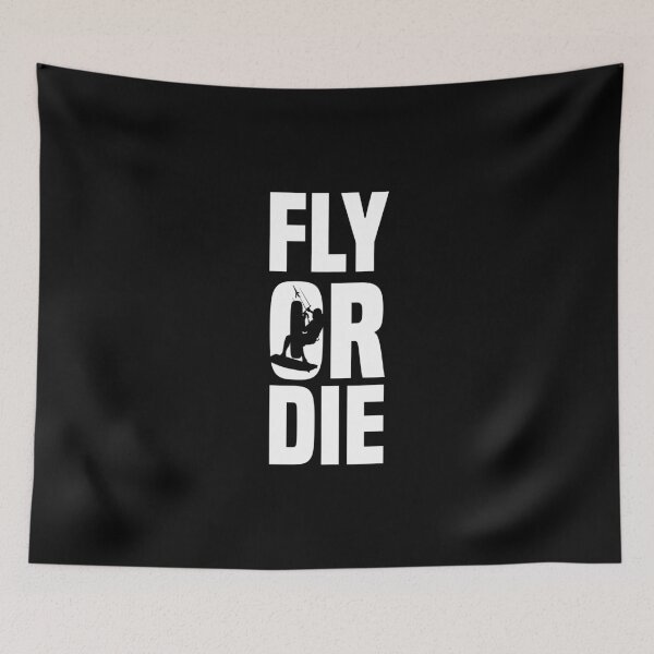 Item preview, Fly Or Die - Kitesurf Kiteboarding Kitesurfer Kite Flying designed and sold by Nessshirts.