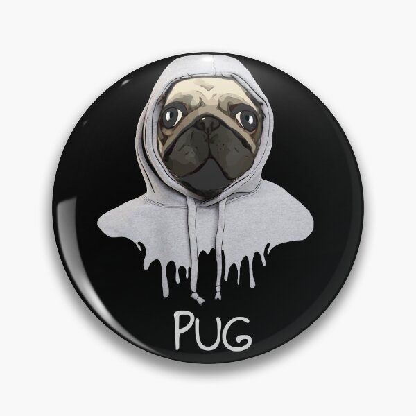 Item preview, Pug, pug face and hooded sweatshirt, pug lovers designed and sold by Collagedream.