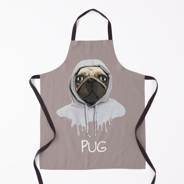 Item preview, Pug, pug face and hooded sweatshirt, pug lovers designed and sold by Collagedream.