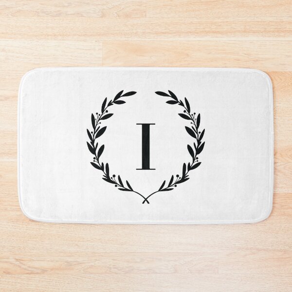 Item preview, Letter I, Laurel wreath monogram I, Initial I, Laurel frame with letter I designed and sold by KateBilous.