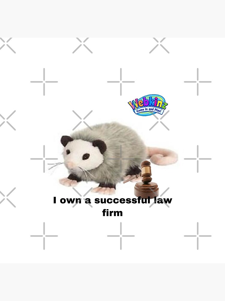 Webkinz possum law firm | Throw Pillow