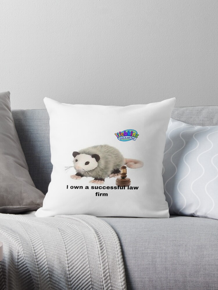 Webkinz possum law firm | Throw Pillow