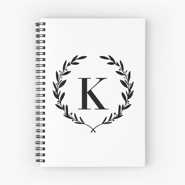 Item preview, Letter K, Laurel wreath monogram K, Initial K, Laurel frame with letter K designed and sold by KateBilous.