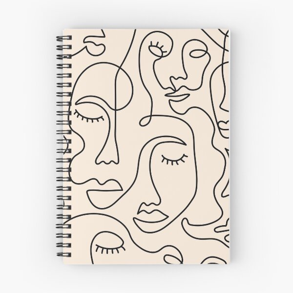 Aperçu de l'œuvre Face abstraite à une seule ligne créée et vendue par sundrysociety.