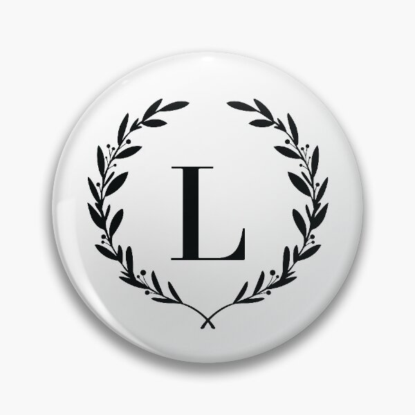 Item preview, Letter L, Laurel wreath monogram L, Initial L, Laurel frame with letter L designed and sold by KateBilous.
