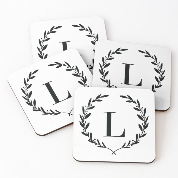 Item preview, Letter L, Laurel wreath monogram L, Initial L, Laurel frame with letter L designed and sold by KateBilous.
