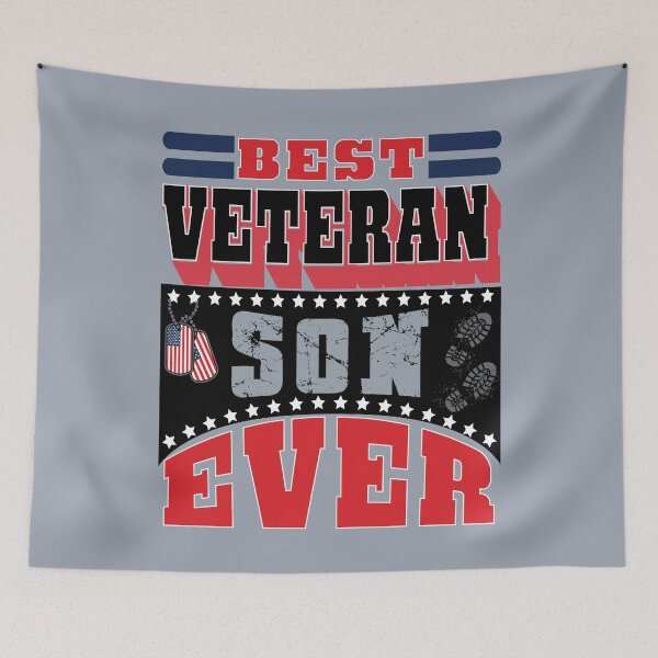 Item preview, Best Veteran Son Ever  (V2) - navy army marine quotes designed and sold by DebbisPalette.