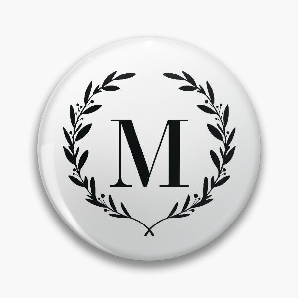 Item preview, Letter M, Laurel wreath monogram M, Initial M, Laurel frame with letter M designed and sold by KateBilous.