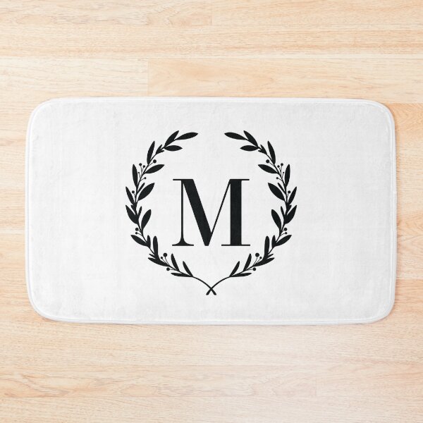 Item preview, Letter M, Laurel wreath monogram M, Initial M, Laurel frame with letter M designed and sold by KateBilous.
