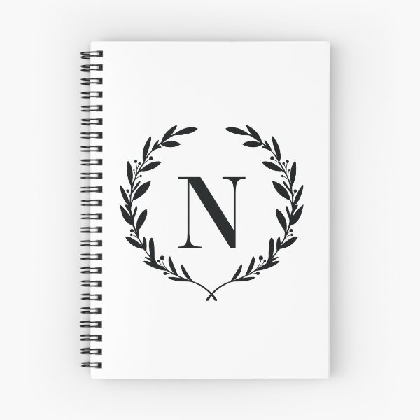 Item preview, Letter N, Laurel wreath monogram N, Initial N, Laurel frame with letter N designed and sold by KateBilous.
