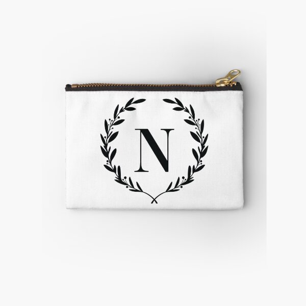 Item preview, Letter N, Laurel wreath monogram N, Initial N, Laurel frame with letter N designed and sold by KateBilous.