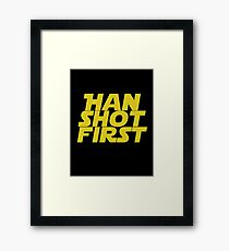 Han Shot First Framed Print
