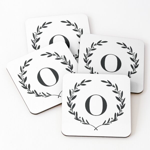 Item preview, Letter O, Laurel wreath monogram O, Initial O, Laurel frame with letter O designed and sold by KateBilous.