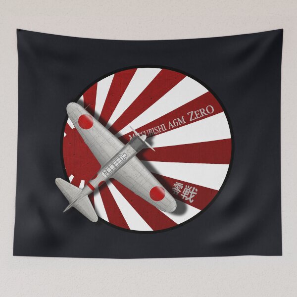 Item preview, Mitsubishi A6M Zero retro (on black)  designed and sold by Groenendijk.