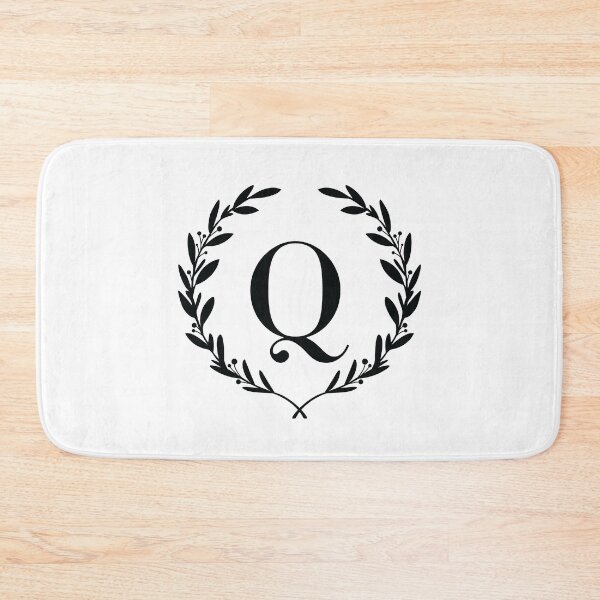 Item preview, Letter Q, Laurel wreath monogram Q, Initial Q, Laurel frame with letter Q designed and sold by KateBilous.