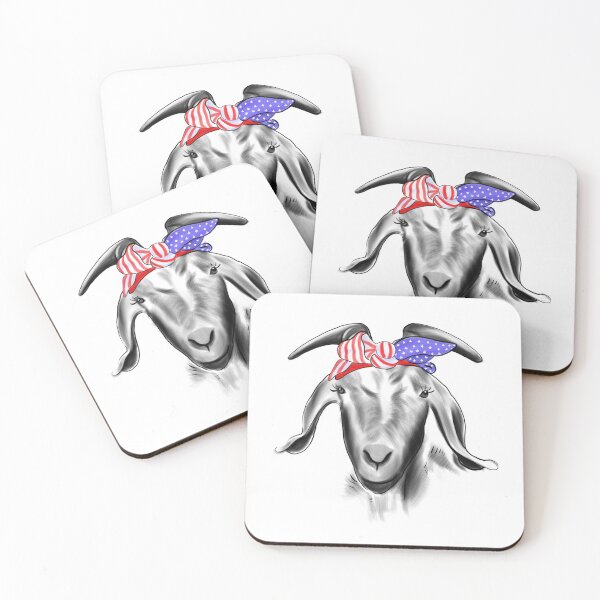 Item preview, Goat With USA Flag Bandage designed and sold by Dutlu.