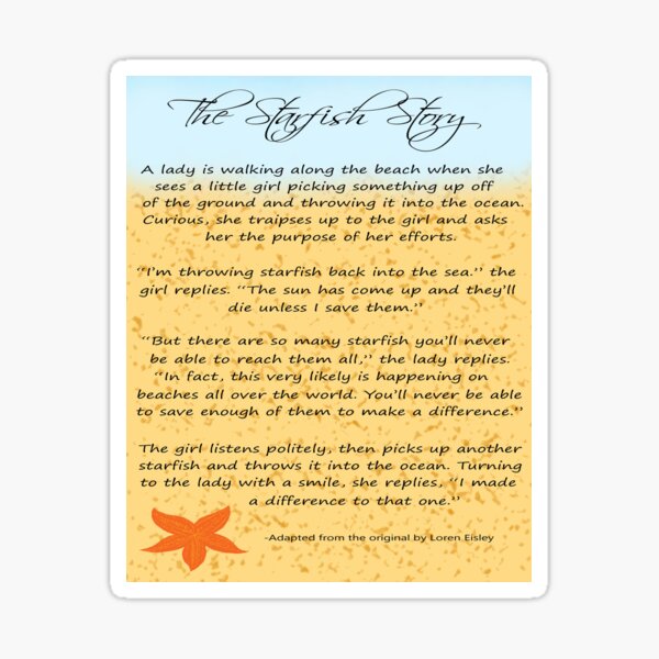 Item preview, The Starfish Story designed and sold by iheartkatamari.