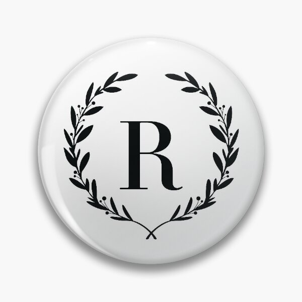 Item preview, Letter R, Laurel wreath monogram R, Initial R, Laurel frame with letter R designed and sold by KateBilous.