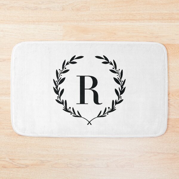 Item preview, Letter R, Laurel wreath monogram R, Initial R, Laurel frame with letter R designed and sold by KateBilous.