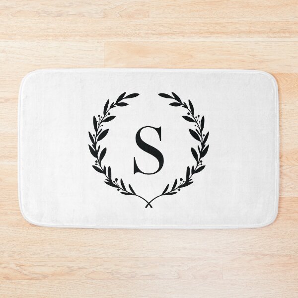 Item preview, Letter S, Laurel wreath monogram S, Initial S, Laurel frame with letter S designed and sold by KateBilous.