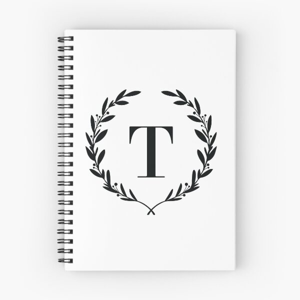 Item preview, Letter T, Laurel wreath monogram T, Initial T, Laurel frame with letter T designed and sold by KateBilous.