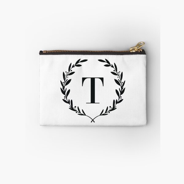 Item preview, Letter T, Laurel wreath monogram T, Initial T, Laurel frame with letter T designed and sold by KateBilous.